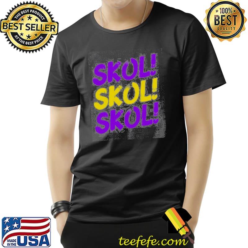 Purple yellow skol Minnesota vikings shirt