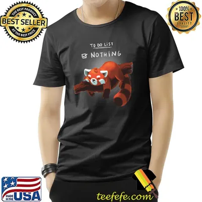 Red Panda Day - to Do List Nothing - Cute Fluffy Animal - Procrastinate Classic T-Shirt