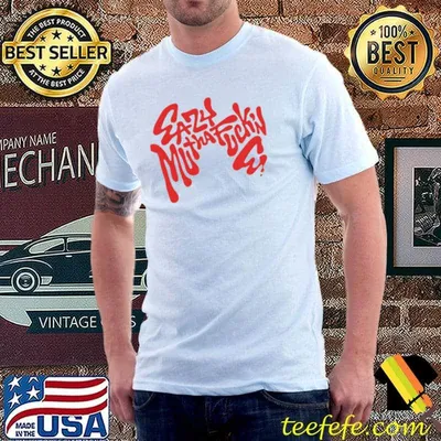 Red text eazy mutha f'cking e rapper shirt