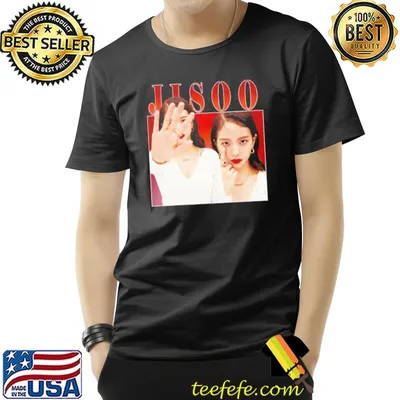 Red vintage style jisoo tribute shirt