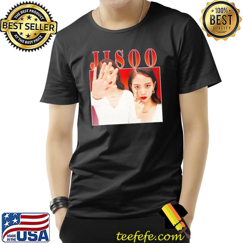 Red vintage style jisoo tribute shirt