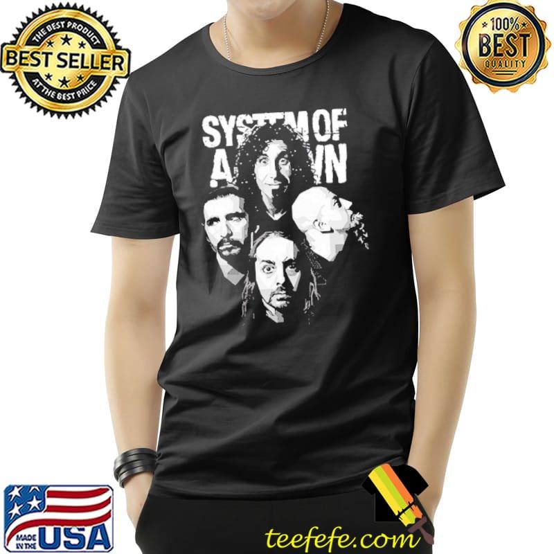 Retro rock band members blackroock shirt