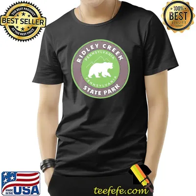 Ridley creek state park Pennsylvania pa badge mountain bear shirt