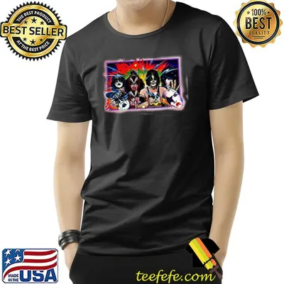 Rock band custome comic kiss band design shirt