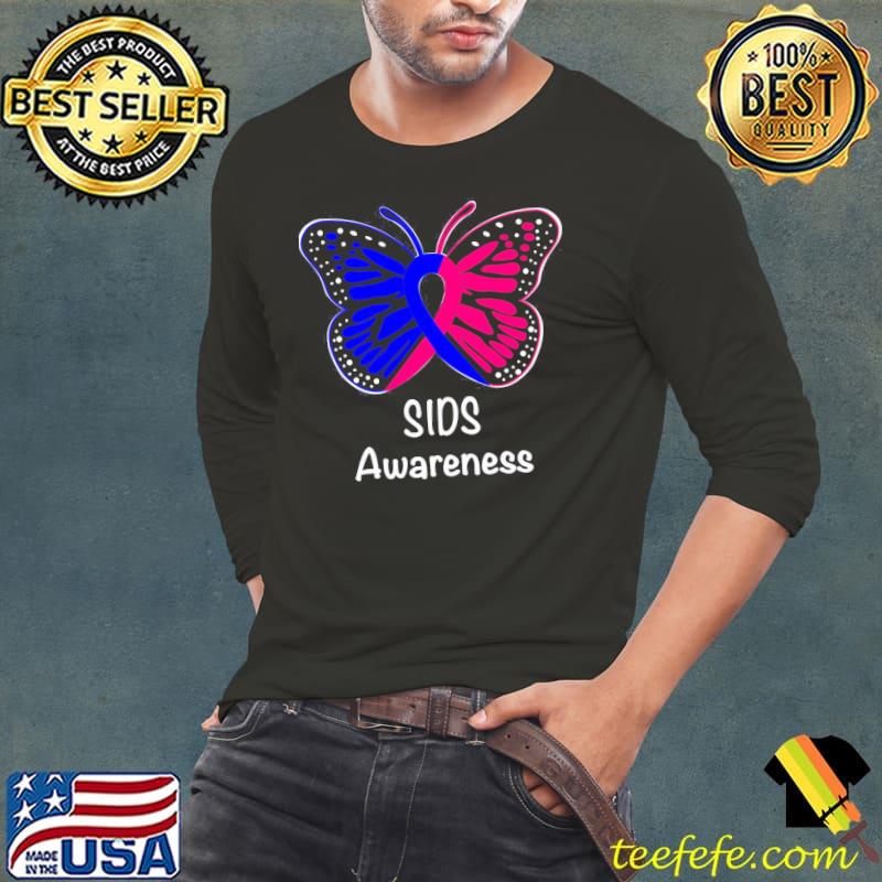 Sids awareness warrior support sudden infant death syndrome butterly Long Sleeve Tee Sids awareness warrior support sudden infant death syndrome butterly Long Sleeve Tee