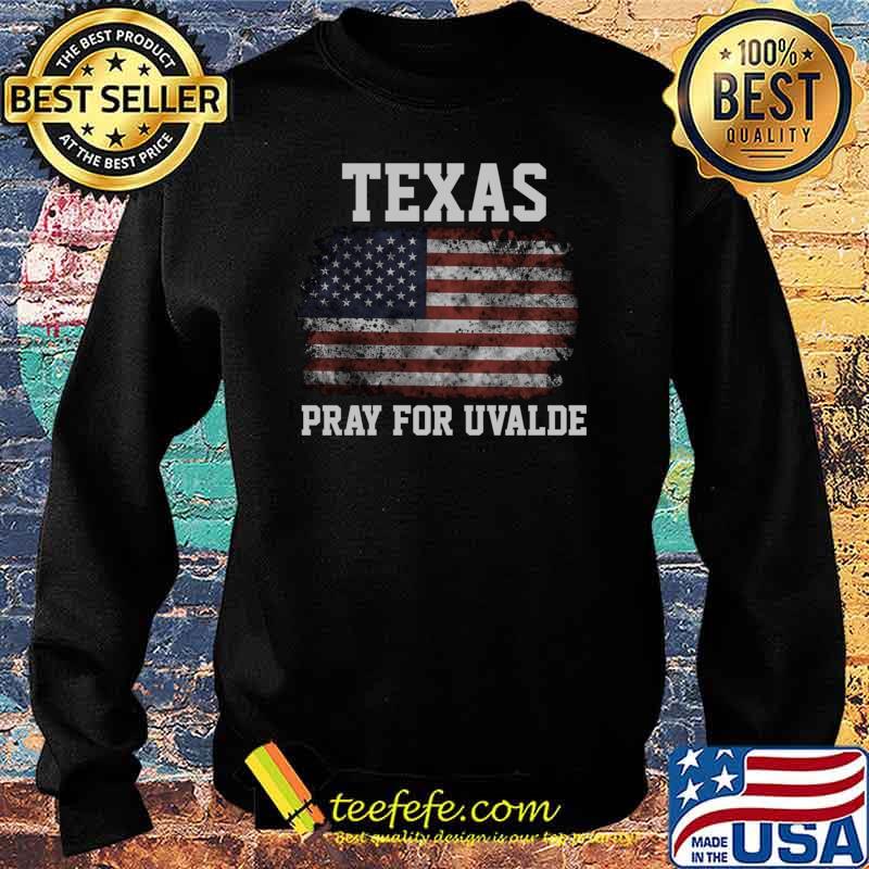 Texas pray for uvalde American flag T- Sweater Texas pray for uvalde American flag T- Sweater