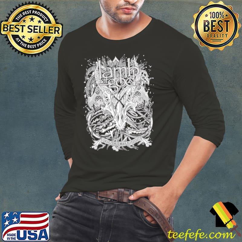 The head of animal graphic lamb of god retro 80s 90s rock band shirt