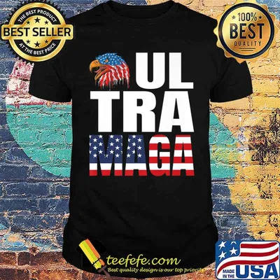 Ultra Mega Patriotic Trump Republicans USA Flag Apparel Tee Premium T-Shirt