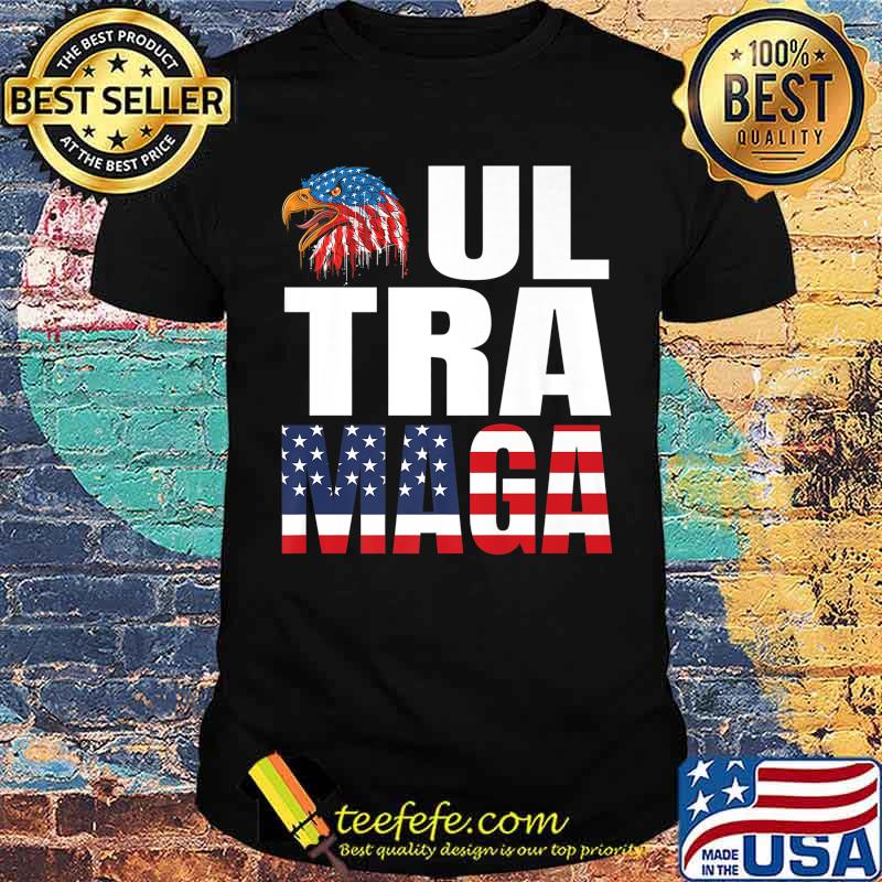 Ultra Mega Patriotic Trump Republicans USA Flag Apparel Tee Premium T-Shirt