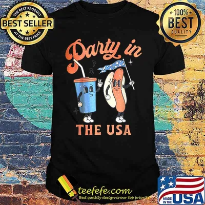 Vintage Party in the USA 4th of July Men Women Clothing T-Shirt