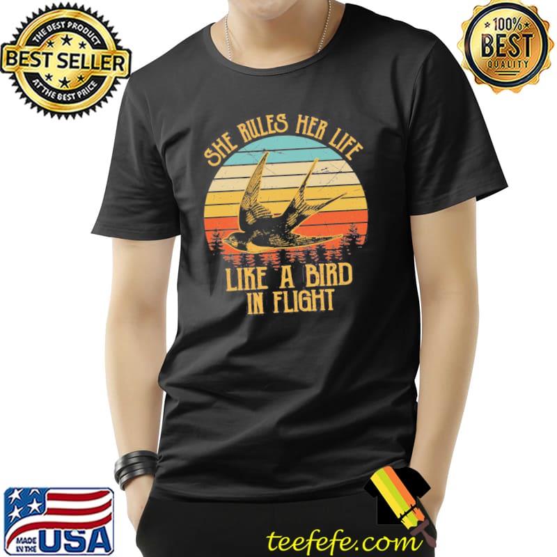 Vintage stevie nicks she rules her life like a bird in flight shirt