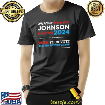 Vote the rock 2024 president dwayne johnson election shirt