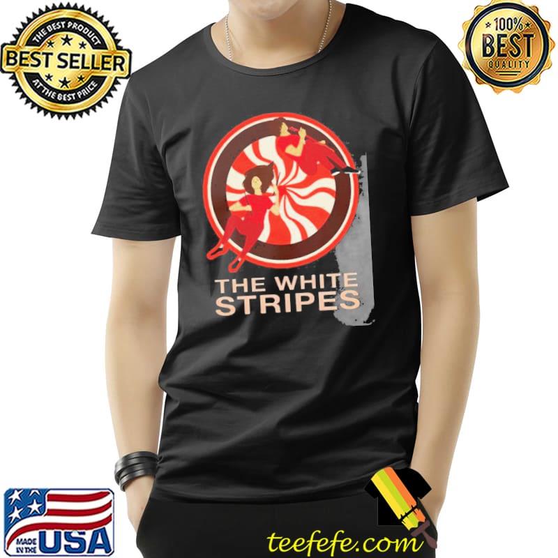 White red design the white stripe shirt