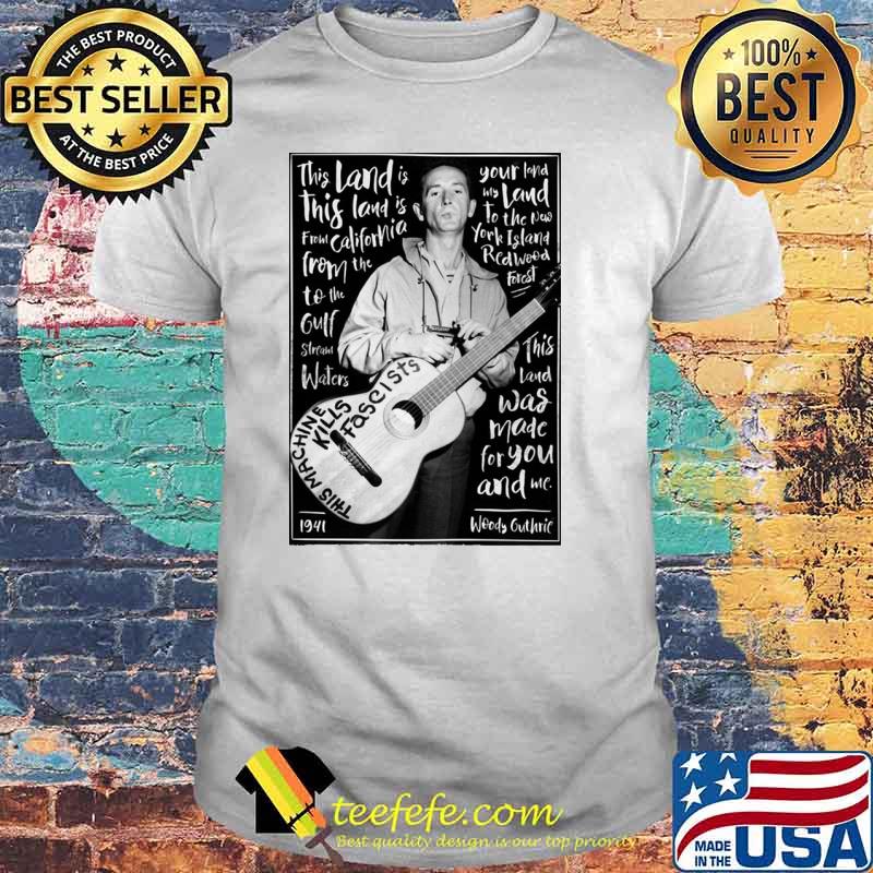 Woody guthrie this land is your land hooded shirt