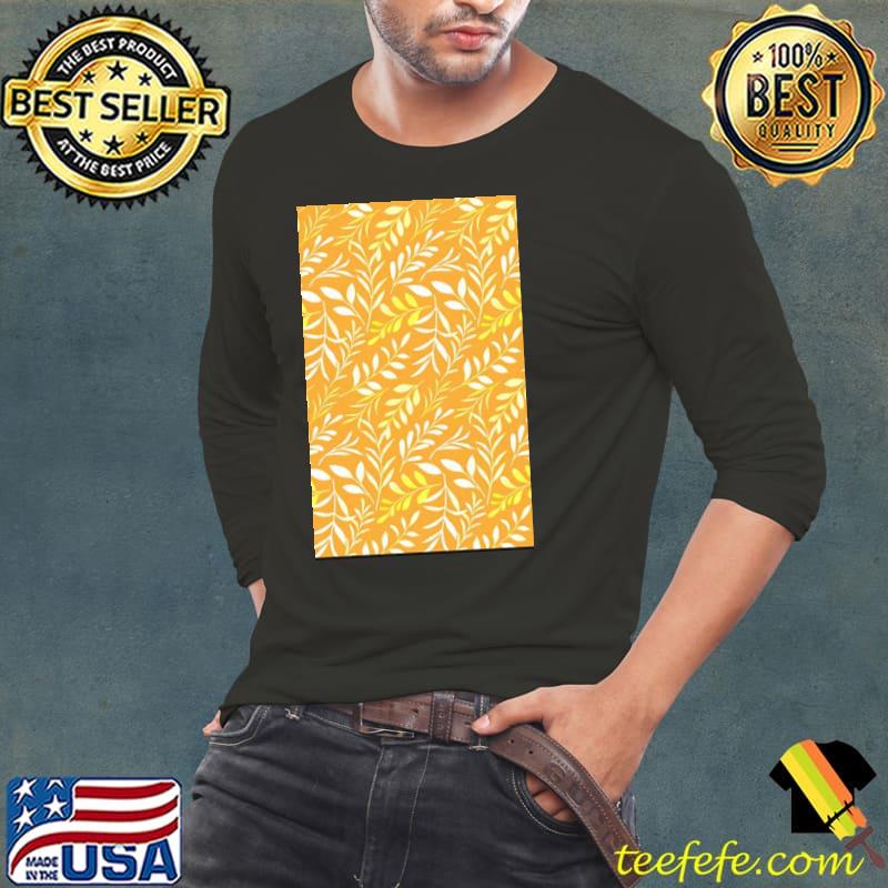 Yellow leaves pattern s Long Sleeve Tee Yellow leaves pattern s Long Sleeve Tee
