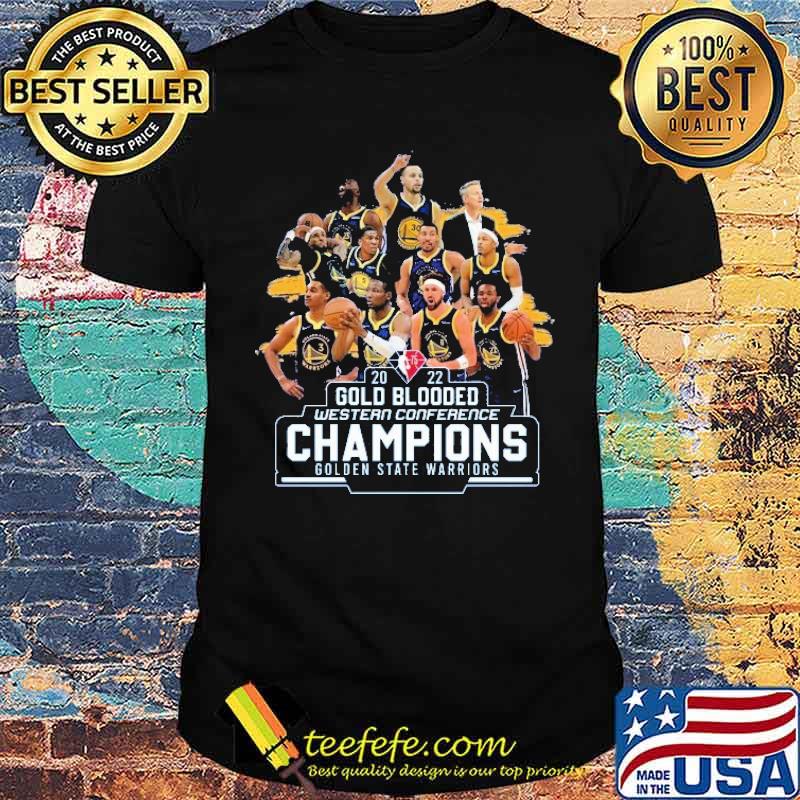 2022 gold blooded western conference champions golden state warriors shirt