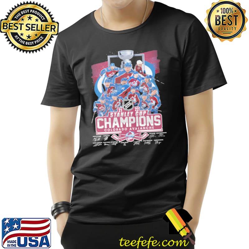 2022 stanley cup champions colorado avalanche signatures shirt