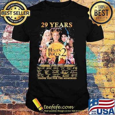 29 years hocus pocus 2 thank for the memories signatures shirt