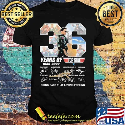 36 years of top gun bring back that loving feeling signatures shirt