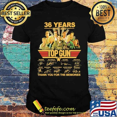 36 years of top gun thank you for the memories signatures shirt