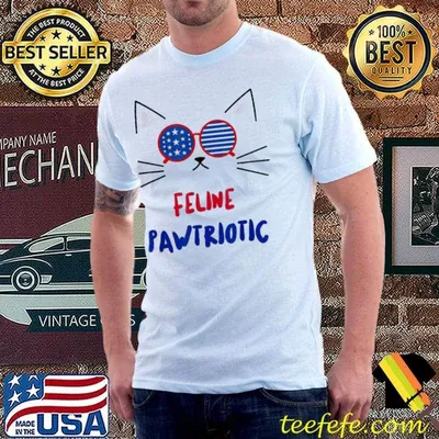 4th of july cat independence day patriot usa for cat lover shirt
