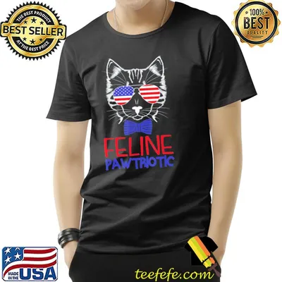 4th of july cat independence day patriot usa shirt