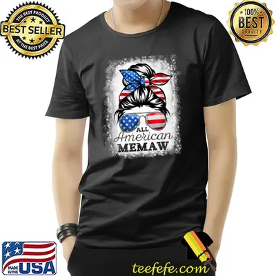 All American Memaw Patriot USA Mom 4th Of July Premium T-Shirt