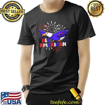 All American Patriotic 4th of July Eagle Fireworks T-Shirt