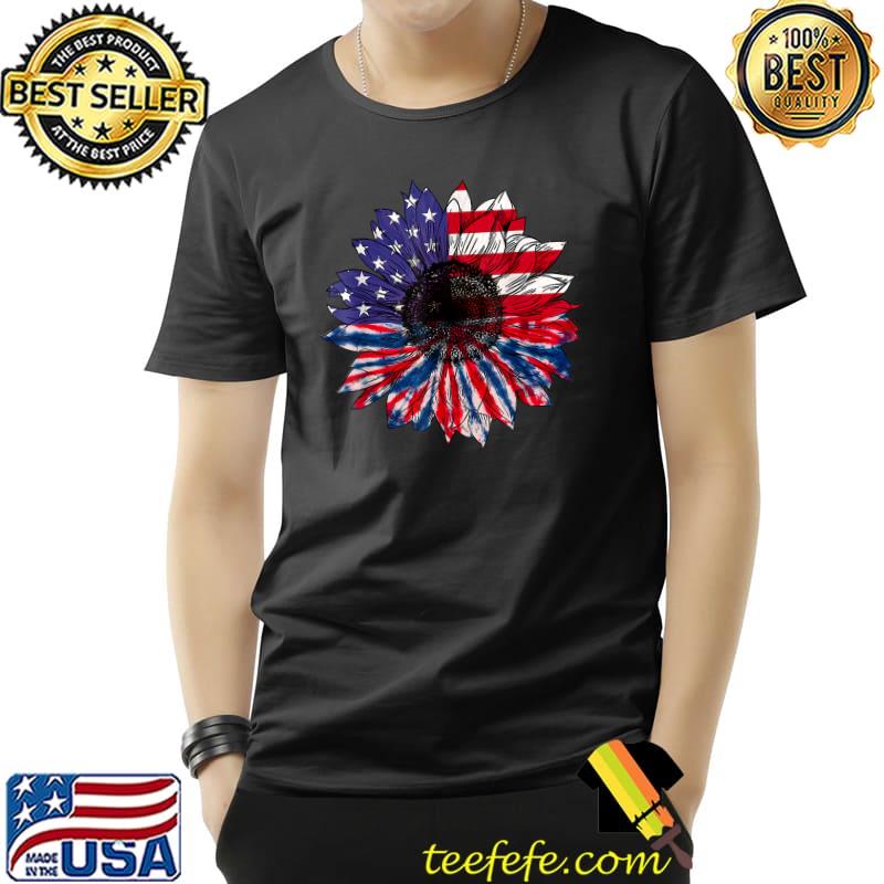 American Flag Sunflower Red White Blue Tie Dye 4th Of July T-Shirt Unisex American Flag Sunflower Red White Blue Tie Dye 4th Of July T-Shirt Unisex