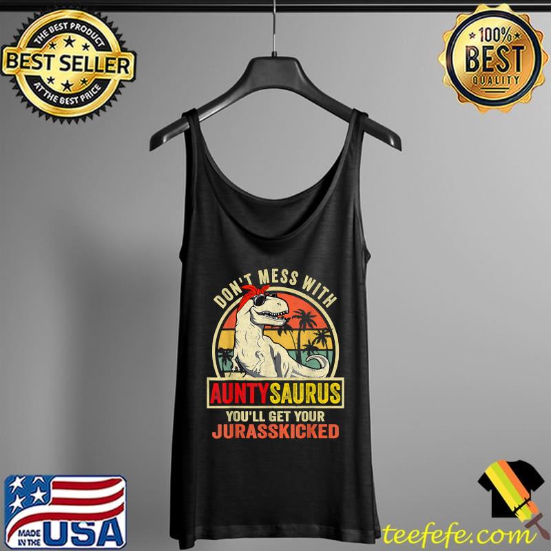 Auntysaurus T Rex Dinosaur Aunty Saurus Family Matching T-Shirt Tank Top Auntysaurus T Rex Dinosaur Aunty Saurus Family Matching T-Shirt Tank Top