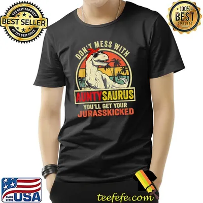Auntysaurus T Rex Dinosaur Aunty Saurus Family Matching T-Shirt