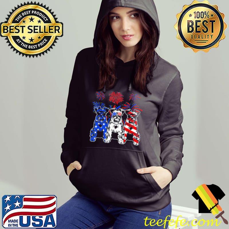 Awesome schnauzer dog American flag 4th of july s Hoodie Awesome schnauzer dog American flag 4th of july s Hoodie