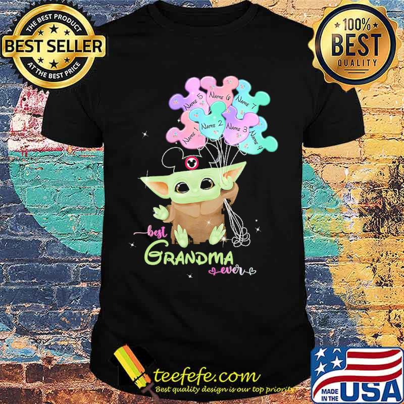 Best Grandma Ever Mickey Baby Yoda Shirt
