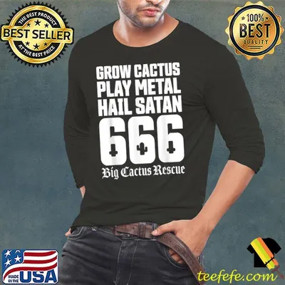 Big Cactus Rescue UK Hail Satan T-Shirt