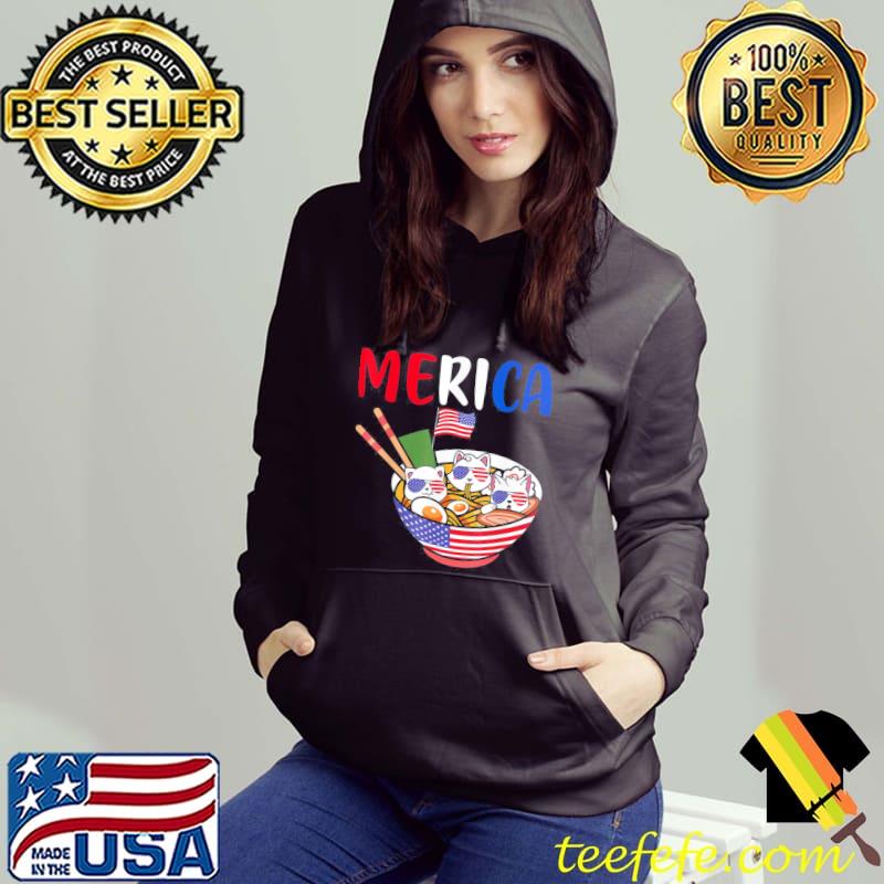 Cats ramen anime American flag usa 4th of july merica s Hoodie Cats ramen anime American flag usa 4th of july merica s Hoodie