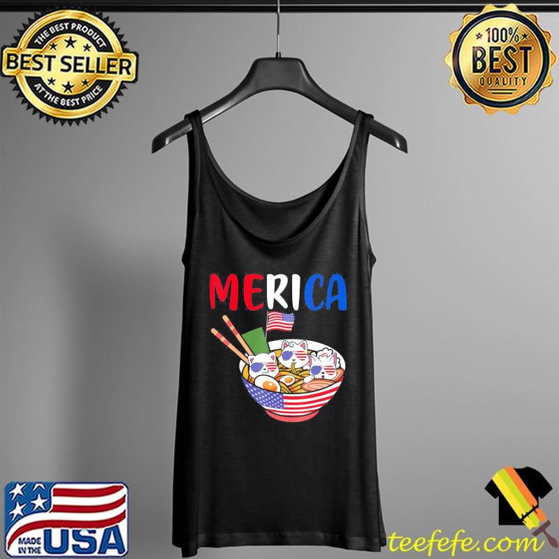 Cats ramen anime American flag usa 4th of july merica s Tank Top Cats ramen anime American flag usa 4th of july merica s Tank Top