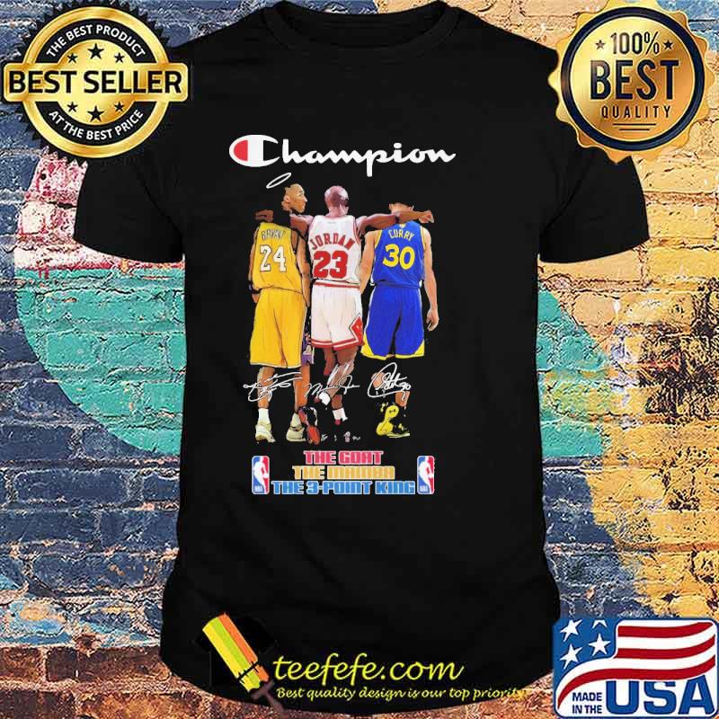 Champion the goat the mamba the 3point king nba shirt