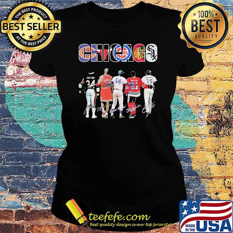 Chicago White Sox Bulls Cubs Signatures Shirt Ladies tee Chicago White Sox Bulls Cubs Signatures Shirt Ladies tee