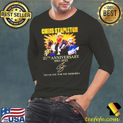 Chris stapleton 21th anniversary 2001 2022 signature mens shirt