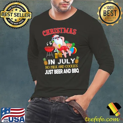 Christmas In July No Milk And Cookies Just Beer And BBQ Premium T-Shirt