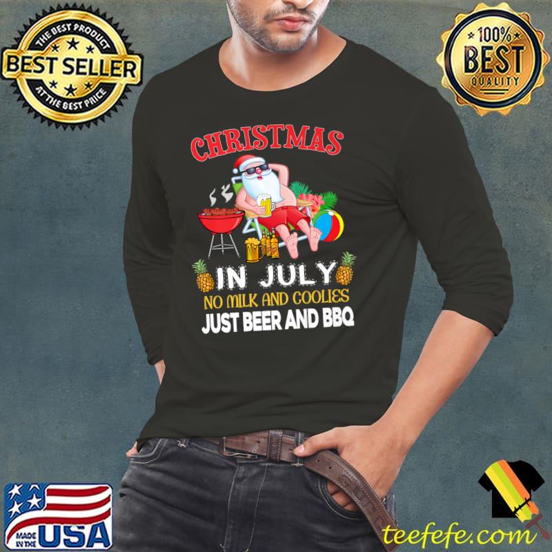 Christmas In July No Milk And Cookies Just Beer And BBQ Premium T-Shirt