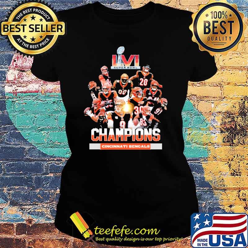 CincinnatI bengals champions team lvI s Ladies tee CincinnatI bengals champions team lvI s Ladies tee