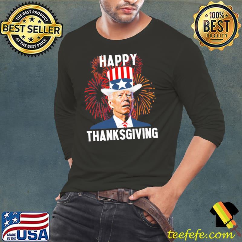 Confused Joe Biden thanksgiving for fourth of july shirt
