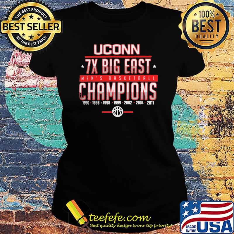 Connecticut huskies 7x big east men's basketball champions s Ladies tee Connecticut huskies 7x big east men's basketball champions s Ladies tee