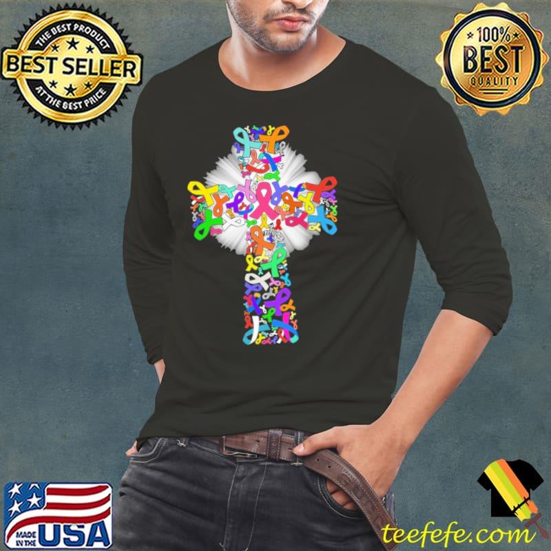 Cross Cancer Awareness Shirt Long Sleeve Tee Cross Cancer Awareness Shirt Long Sleeve Tee