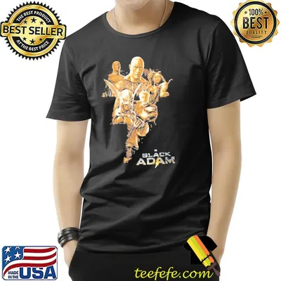 DC comics warner Bros pictures black adam new poster featuring the jsa shirt