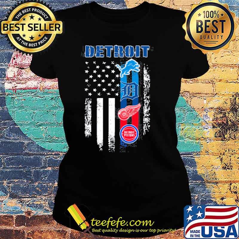 Detroit Flag Shirt Ladies tee Detroit Flag Shirt Ladies tee