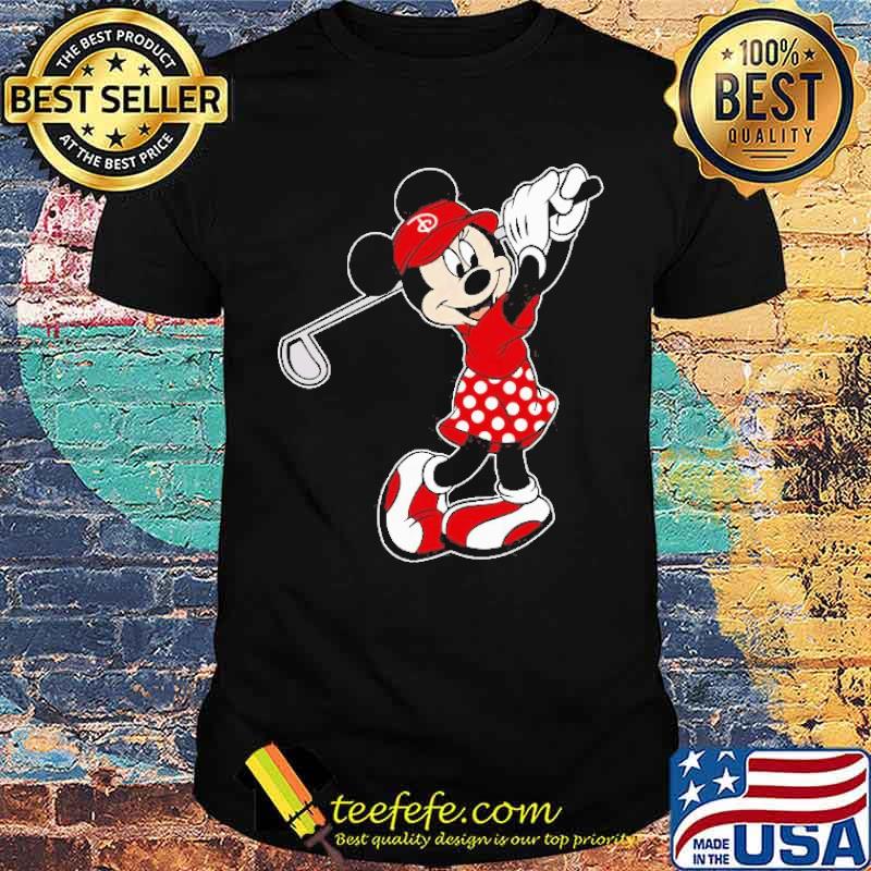 Disney minnie mouse golf funny minnie golfer shirt