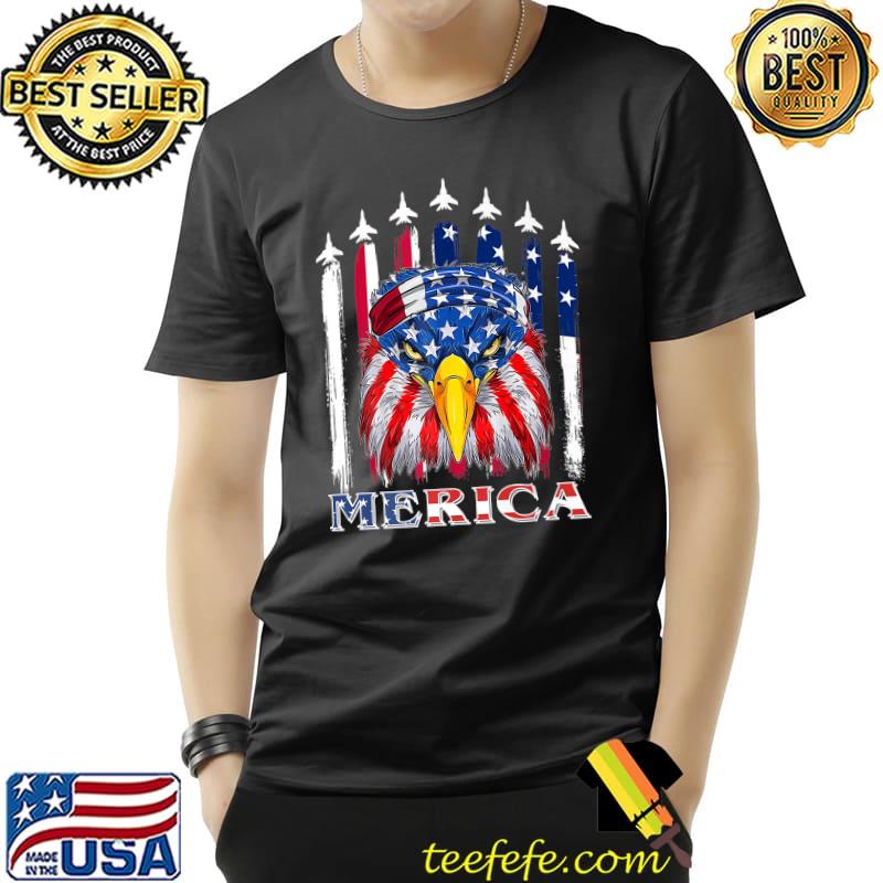 Eagle Mullet 4th Of July USA American Flag Merica Premium T-Shirt