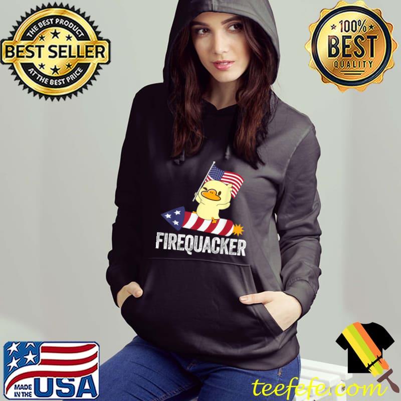 FIREQUACKER Kids 4th of July duck fireworks party men women T-Shirt Hoodie FIREQUACKER Kids 4th of July duck fireworks party men women T-Shirt Hoodie